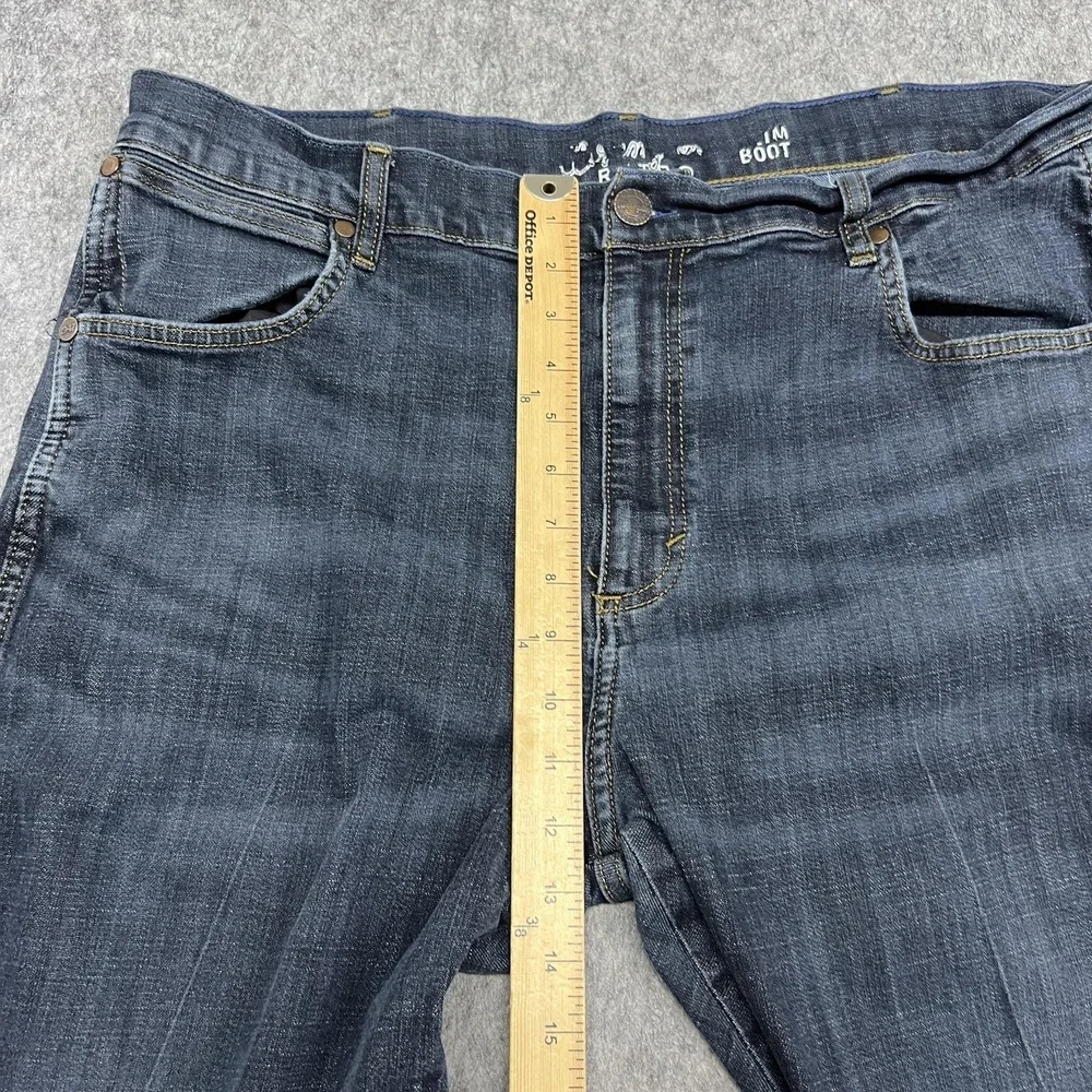 Wrangler Retro Jeans Mens 40x32 Blue Slim Bootcut Stretch Denim Western Cowboy